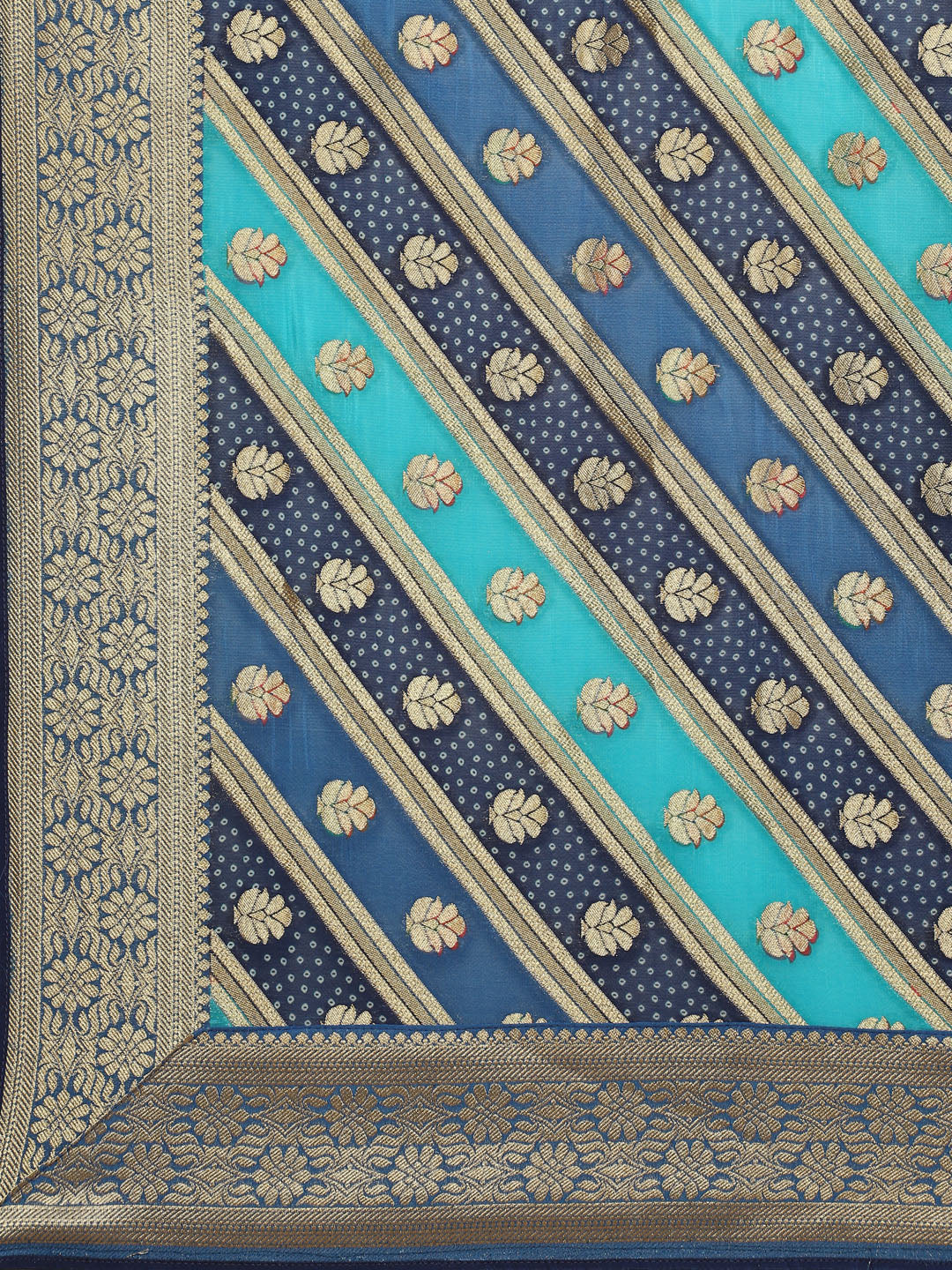 Zari Booti Neck Zari Embroidered Handloom Kurta With Garara & Dupatta