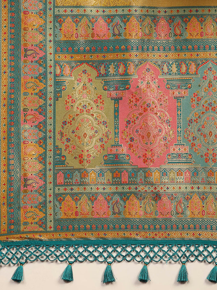 Embroidered Dola Silk Saree