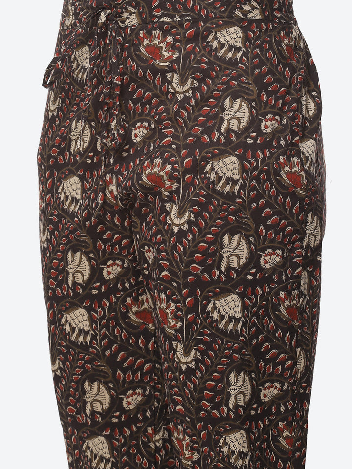 Printed Anarkali Gota Work Cotton Kurti With Pant