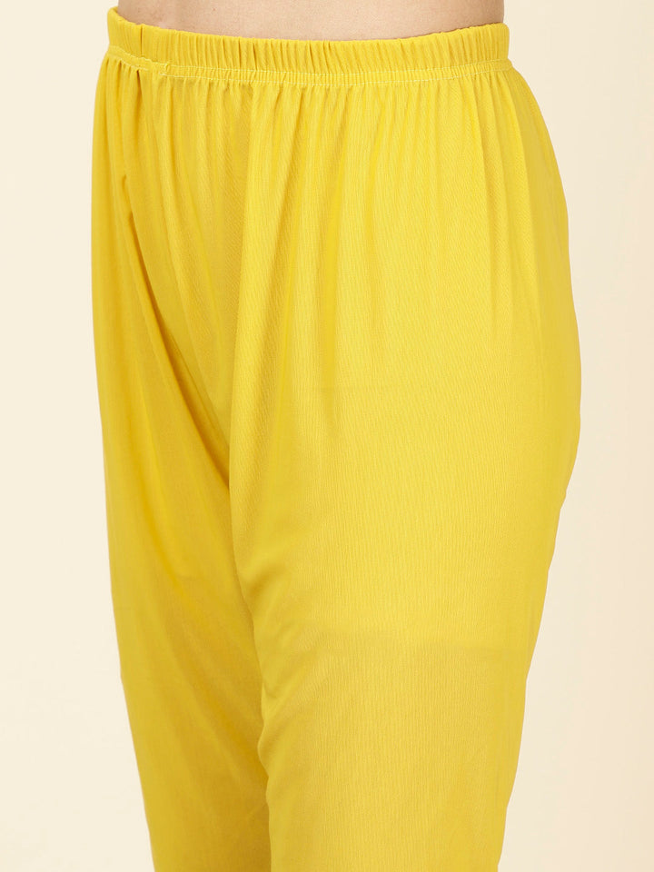 Sequin Embroidered Georgette Kurta With Churidar &amp; Dupatta