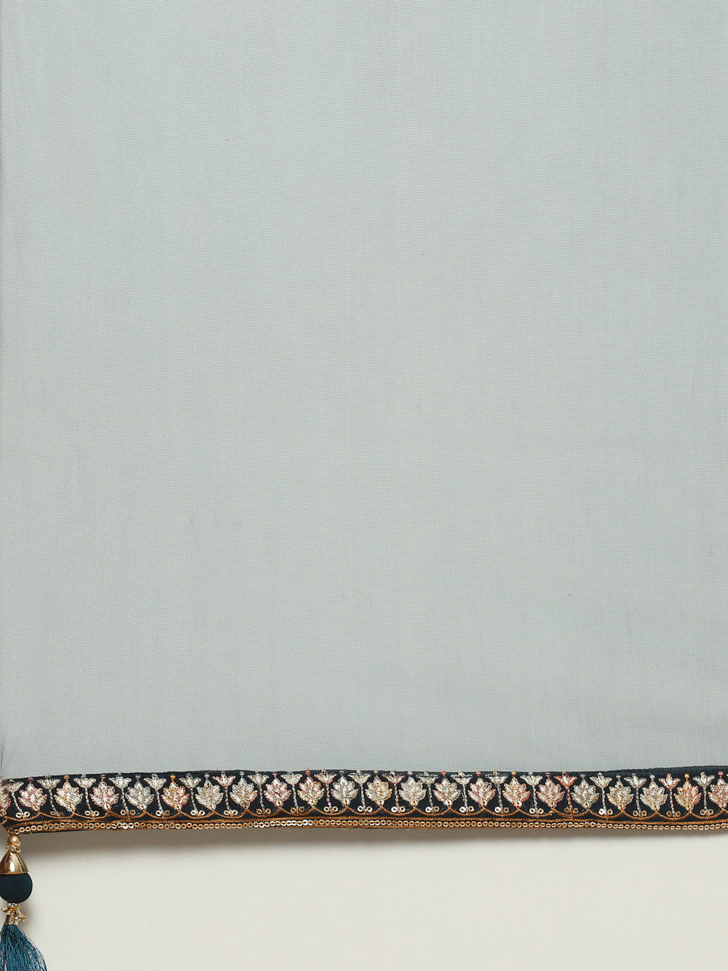 Zari Embroidered Georgette kurta With Palazzo & Dupatta