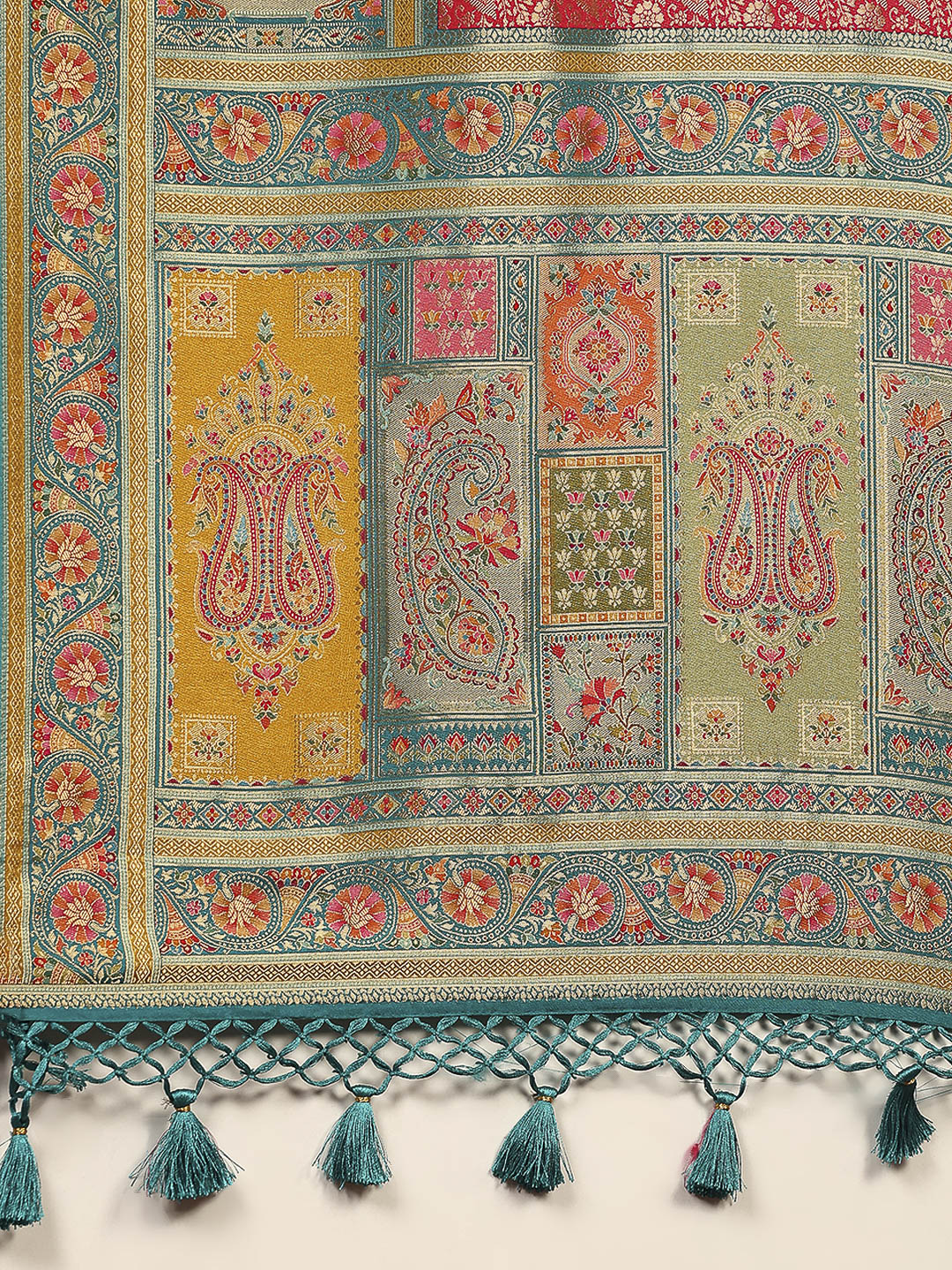 Embroidered Dola Silk Saree