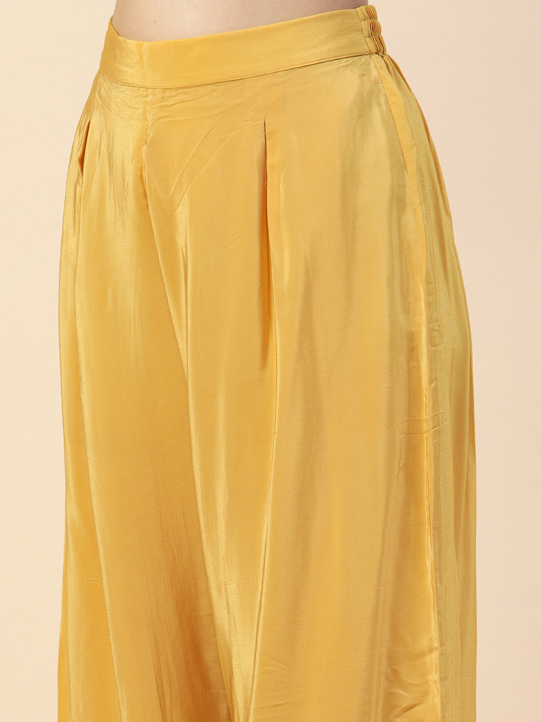 Digital Printed Crepe Kurta With Palazzo &amp; Dupatta