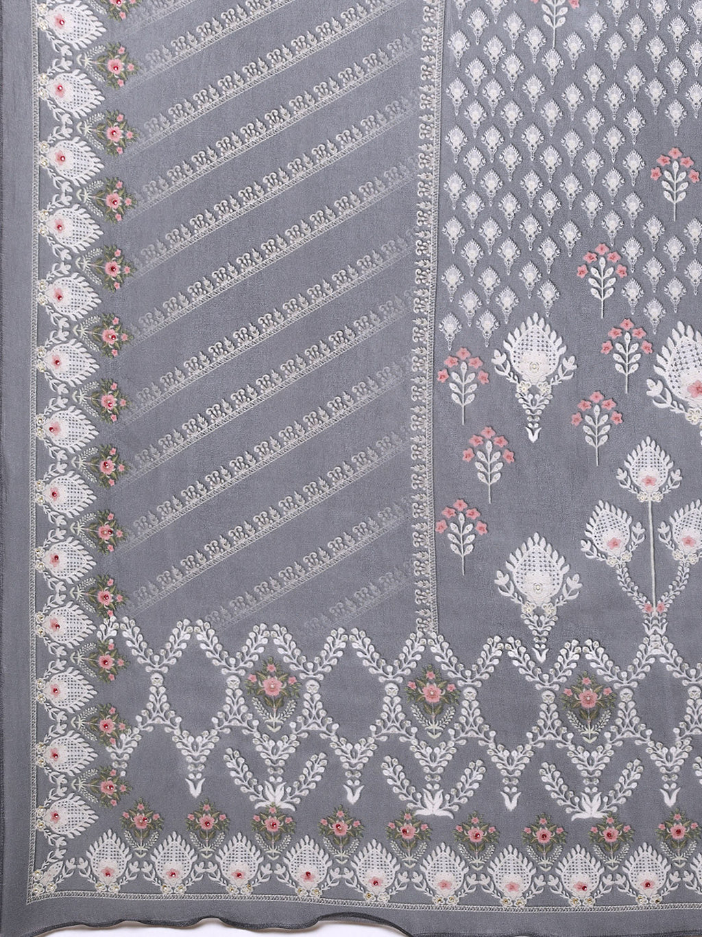 Digital Printed Crepe Kurta With Palazzo & Georgette Dupatta
