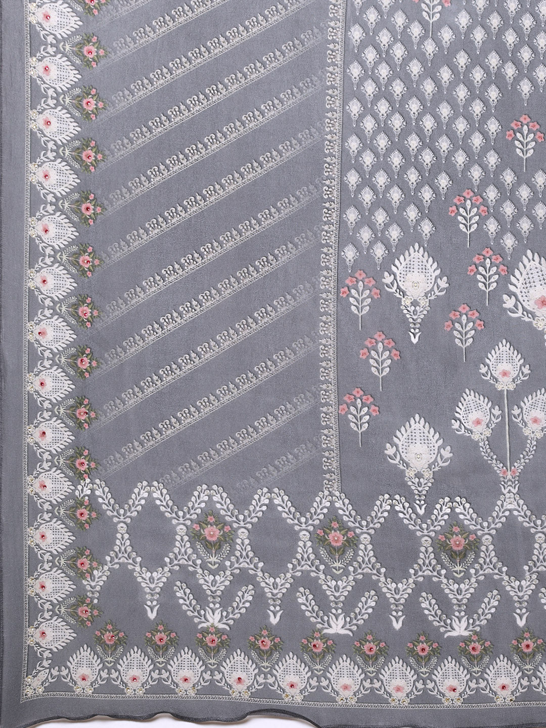Digital Printed Crepe Kurta With Palazzo & Georgette Dupatta