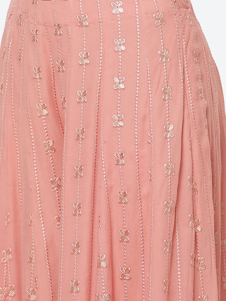 Resham Jaal Georgette Stitched Salwar Kameez With Net Dupatta
