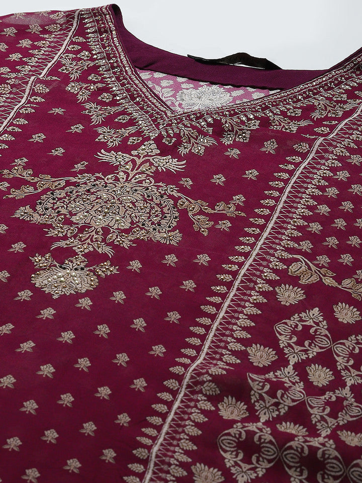 Digital Print Georgette Kaftan Kurta