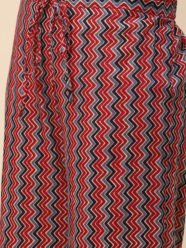 Printed Cotton Kurta With Pants