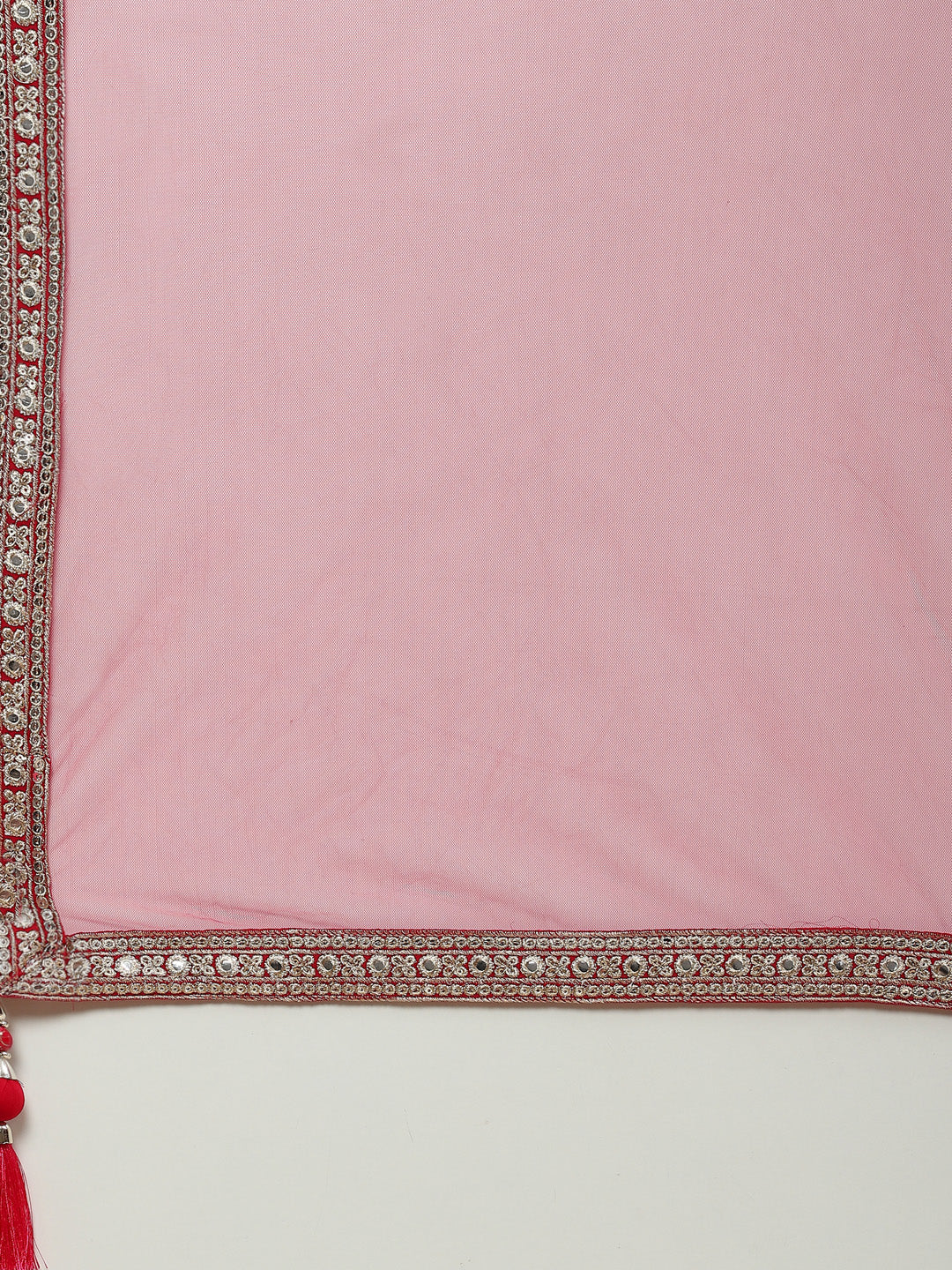 Zari Jaal Georgette Kurta With Palazzo &amp; Dupatta
