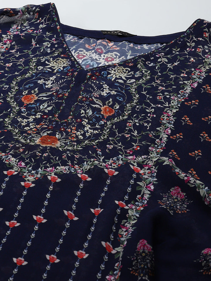 Digital Print Georgette Kaftan Kurta