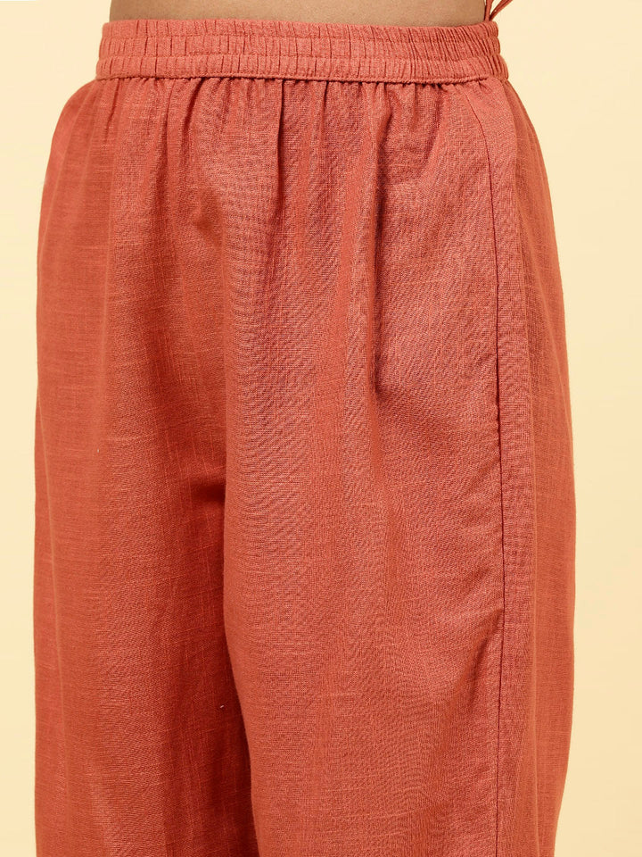 Printed Cotton Kurta With Pants