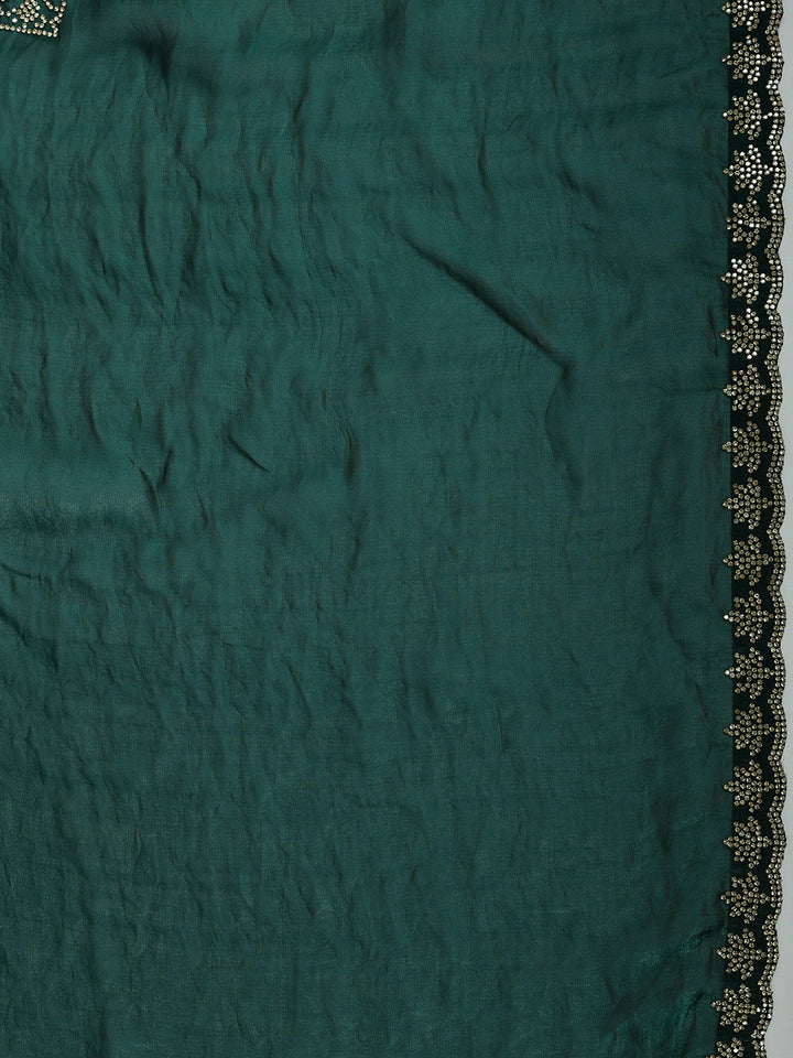 Embroidered Organza Saree
