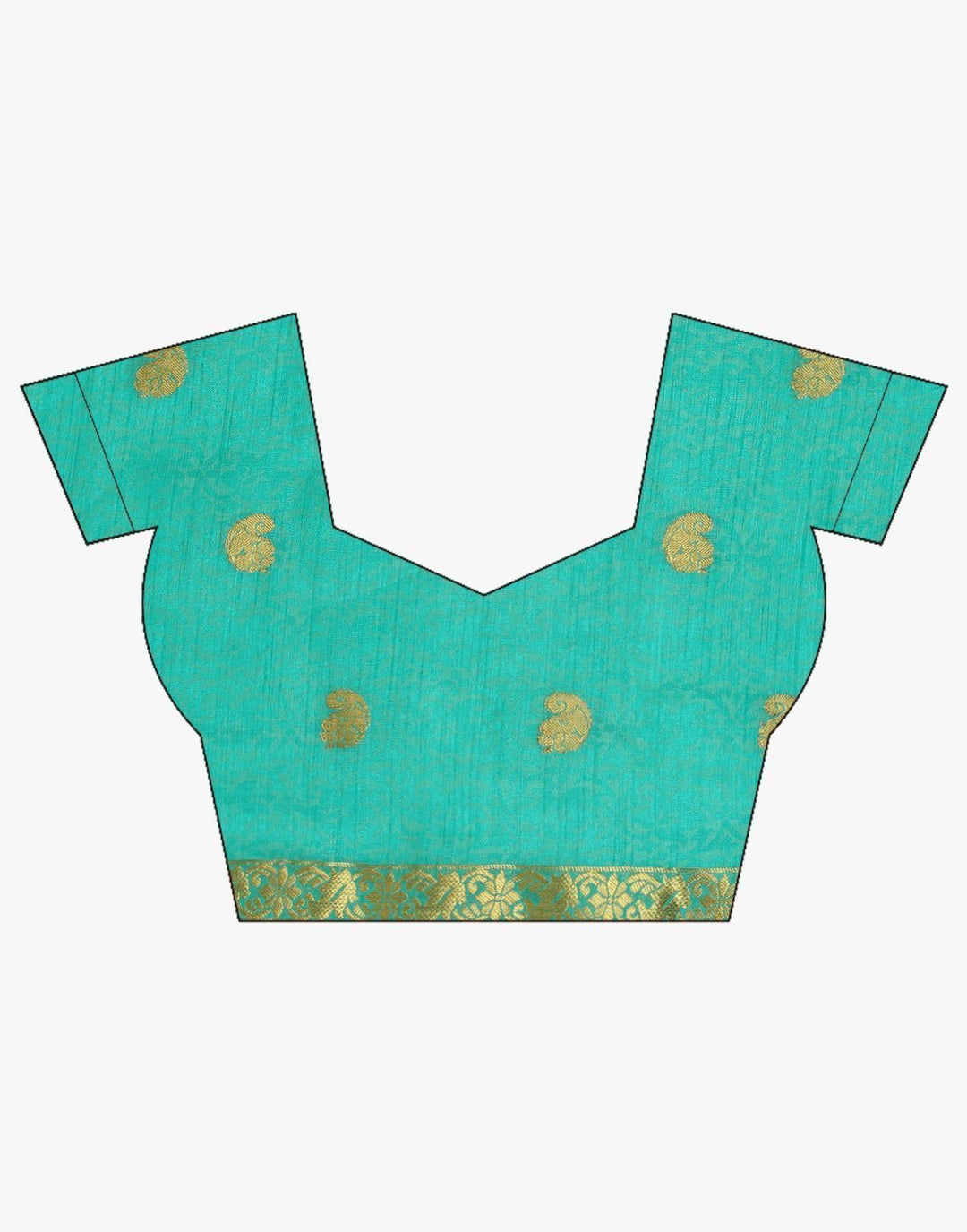 MBZ Meena Bazaar-Green Art Handloom Saree