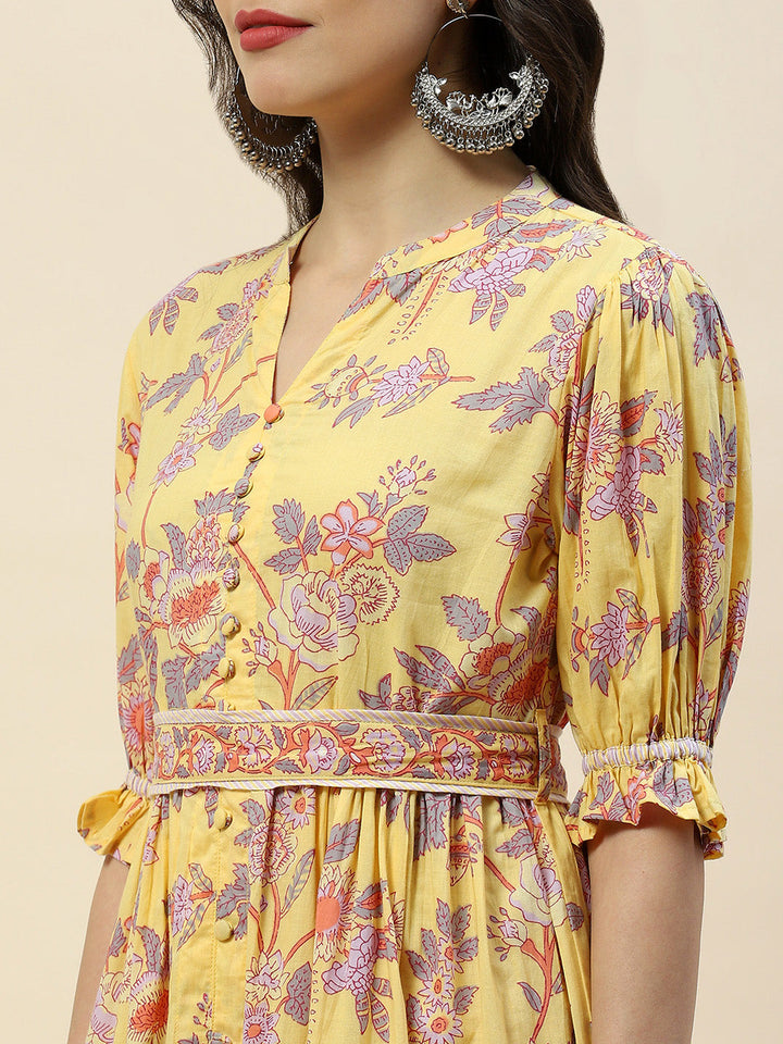 Printed Cotton Anarkali Kurta