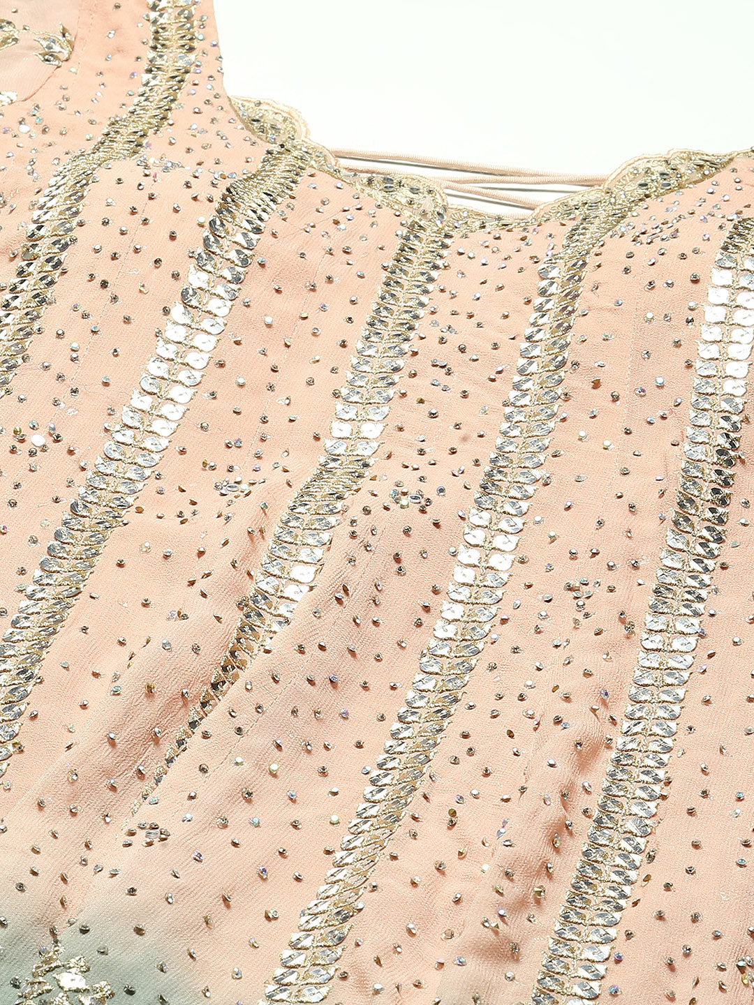 Zari Jaal Stone Georgette Kurta With Garara &amp; Dupatta
