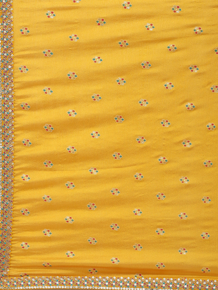 Digital Printed Cotton Kurta With Pants &amp; Dupatta