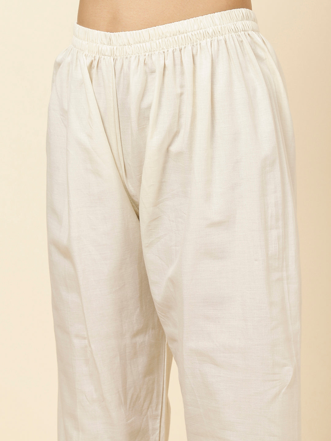 Thread Embroidered Cotton Kurta With Pants