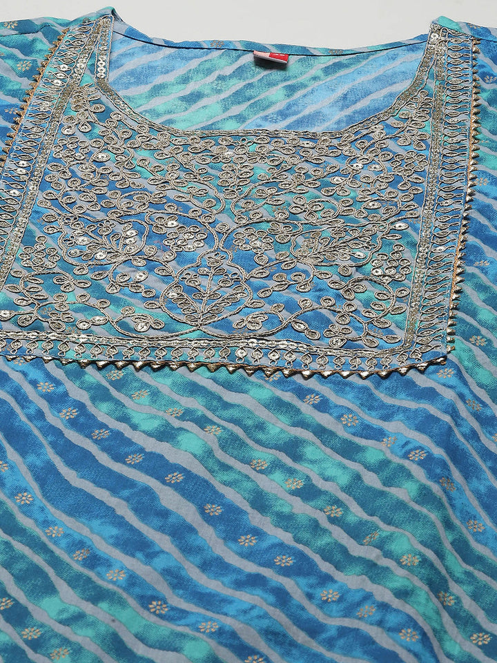 Leheriya Printed Cotton Kurta