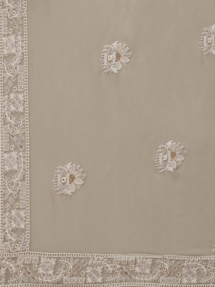 Chikankari Sequin Georgette Anarkali Kurta With Dupatta