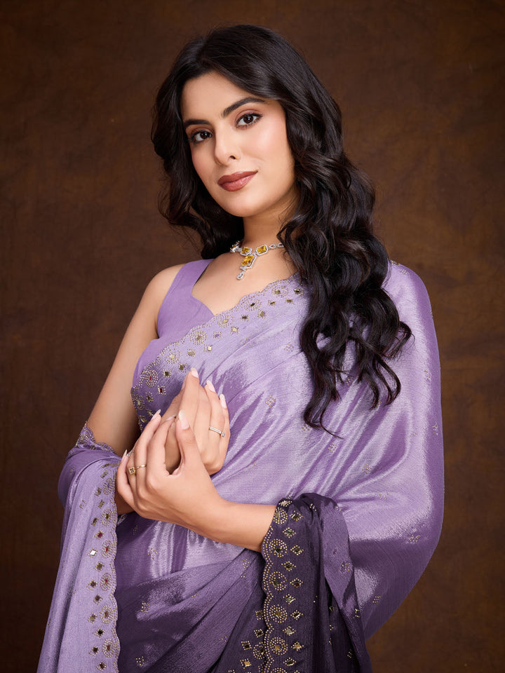 Stone Jaal Georgette Saree