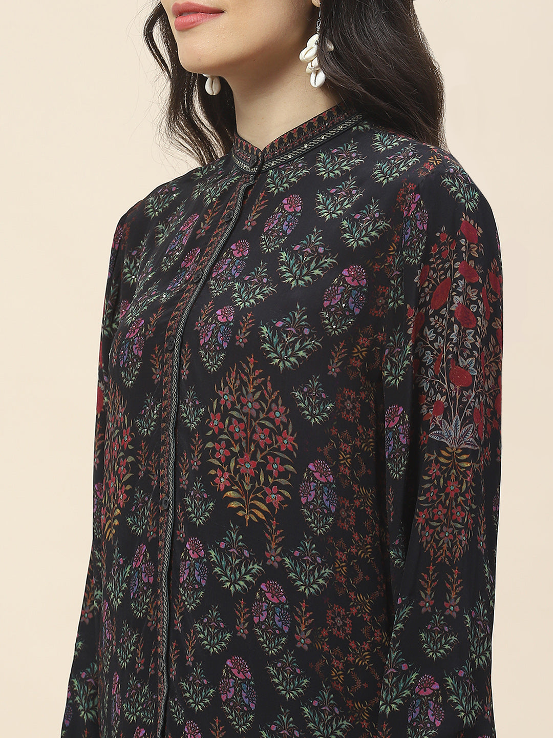 Digital Print Crepe Short Kurta