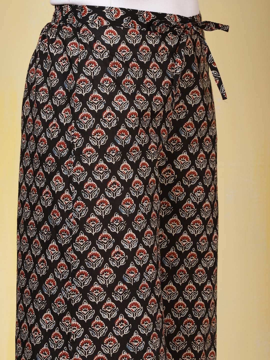 Printed Cotton Blend Kurta With Pants &amp; Dupatta