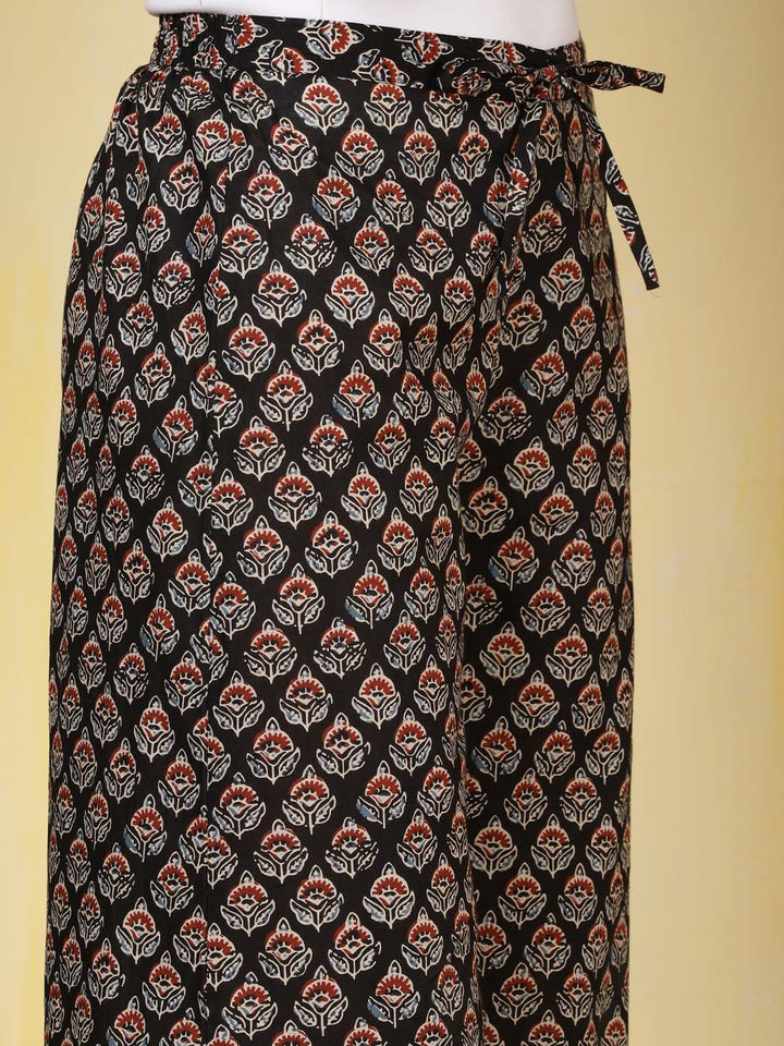 Printed Cotton Blend Kurta With Pants &amp; Dupatta