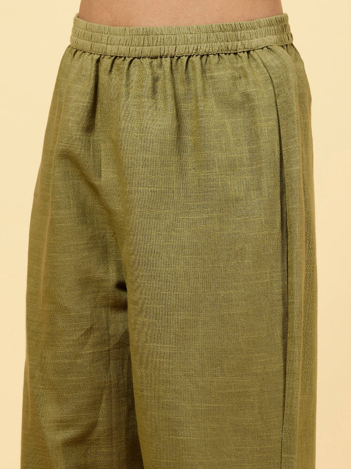 Printed Cotton Kurta With Pants