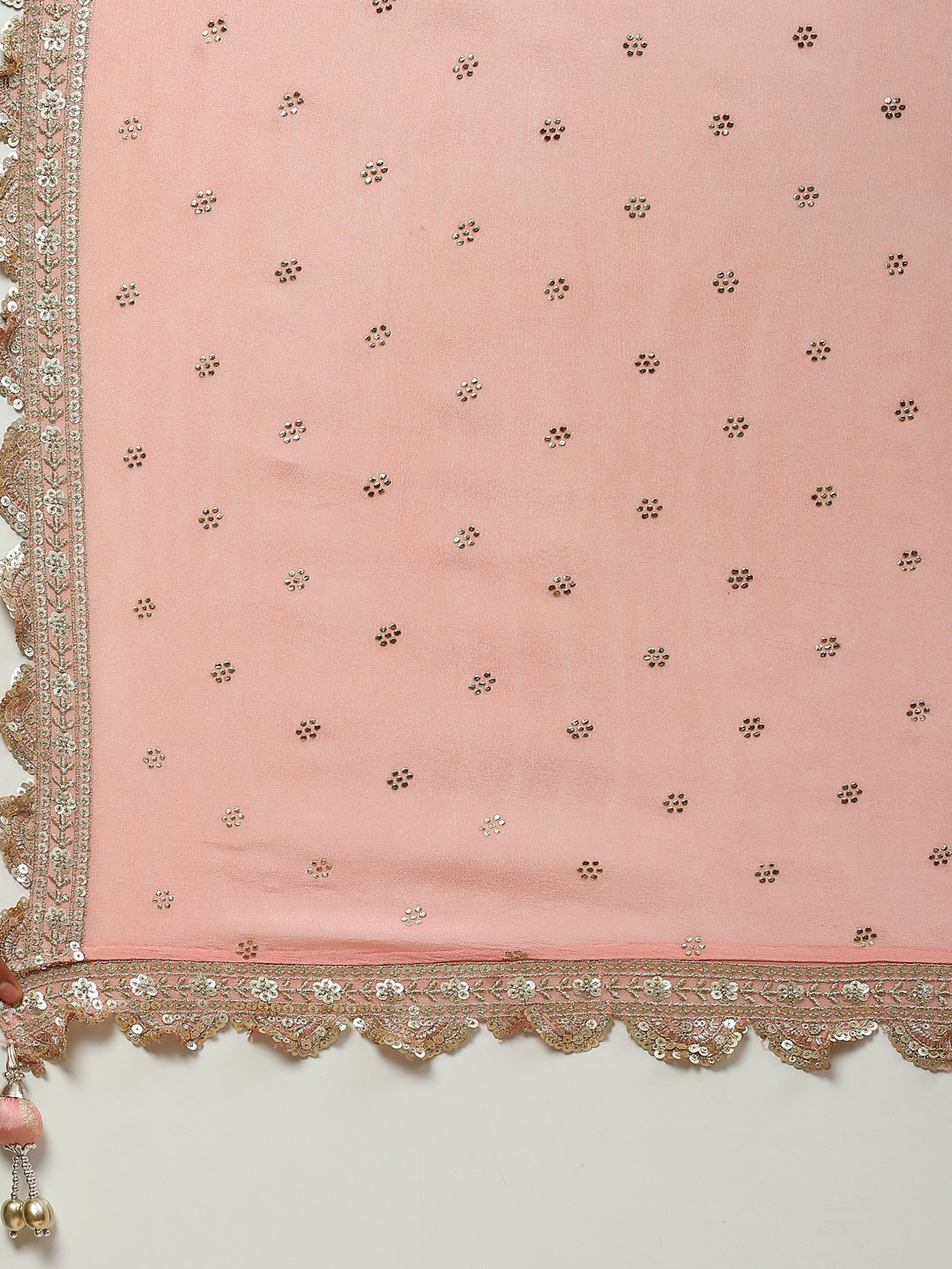 Brocade Embroidered Banarasi Handloom Kurta With Churidar &amp; Dupatta