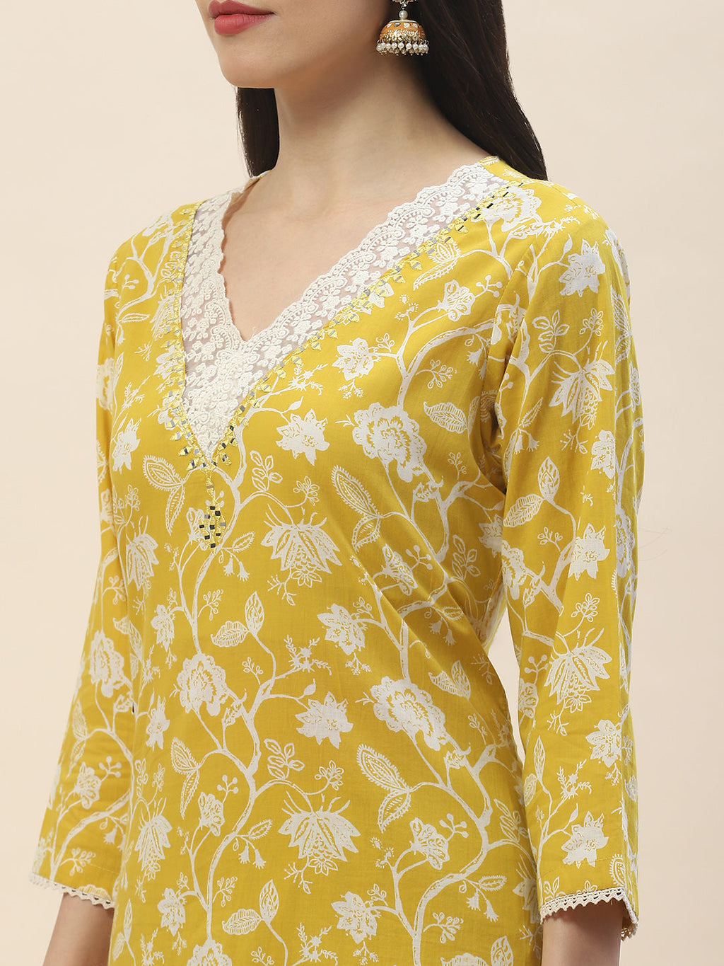 Printed Muslin Kurta With Pants