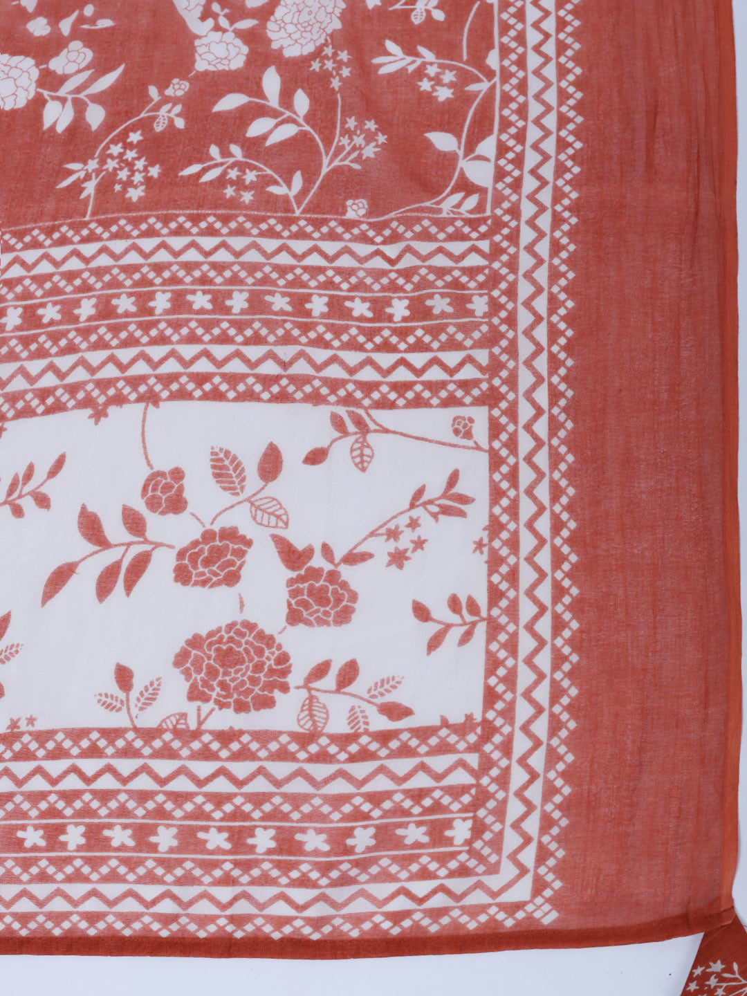 Printed Cotton Blend Kurta With Pant &amp; Dupatta