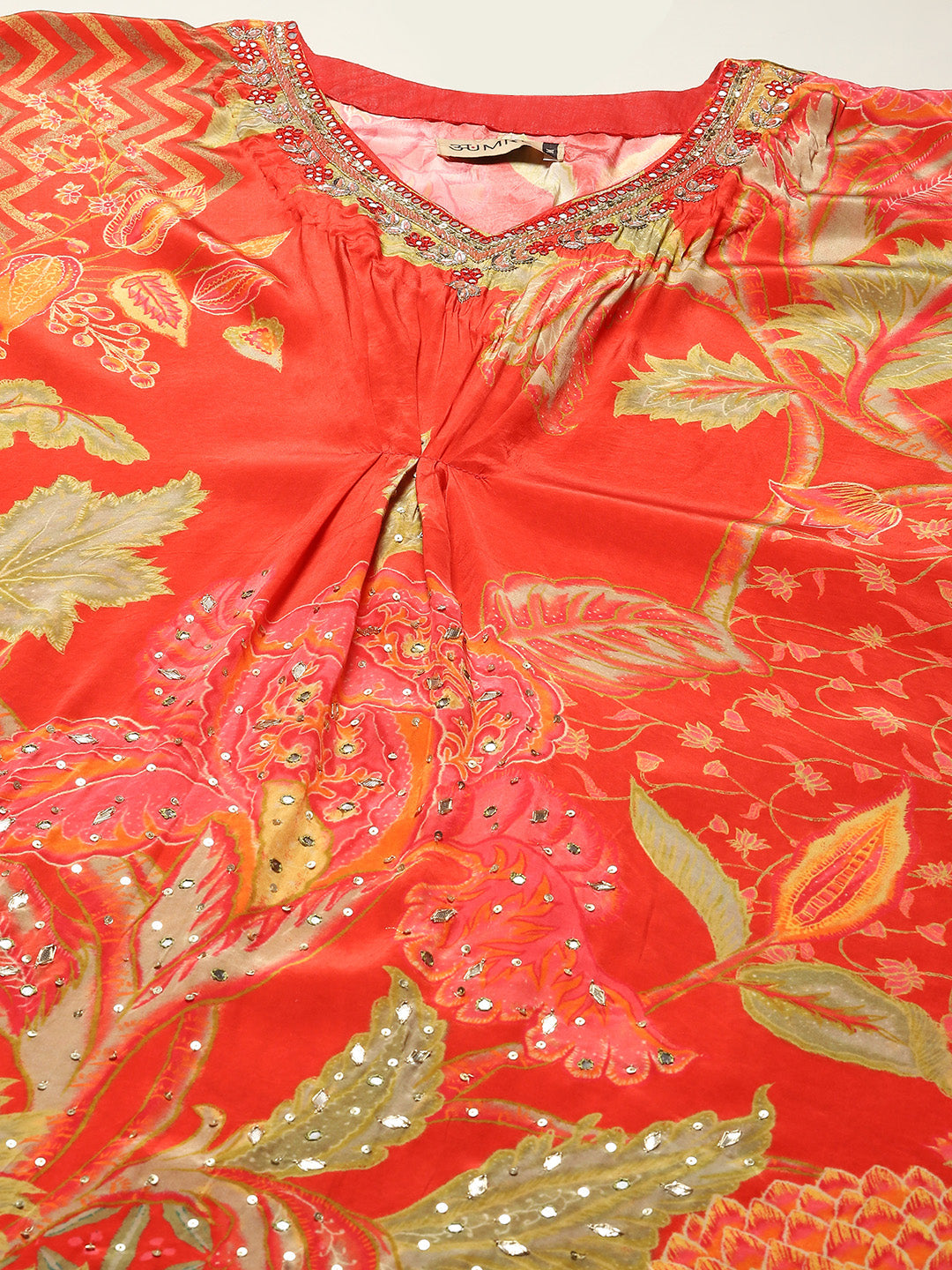 Printed Crepe Kaftan Kurta