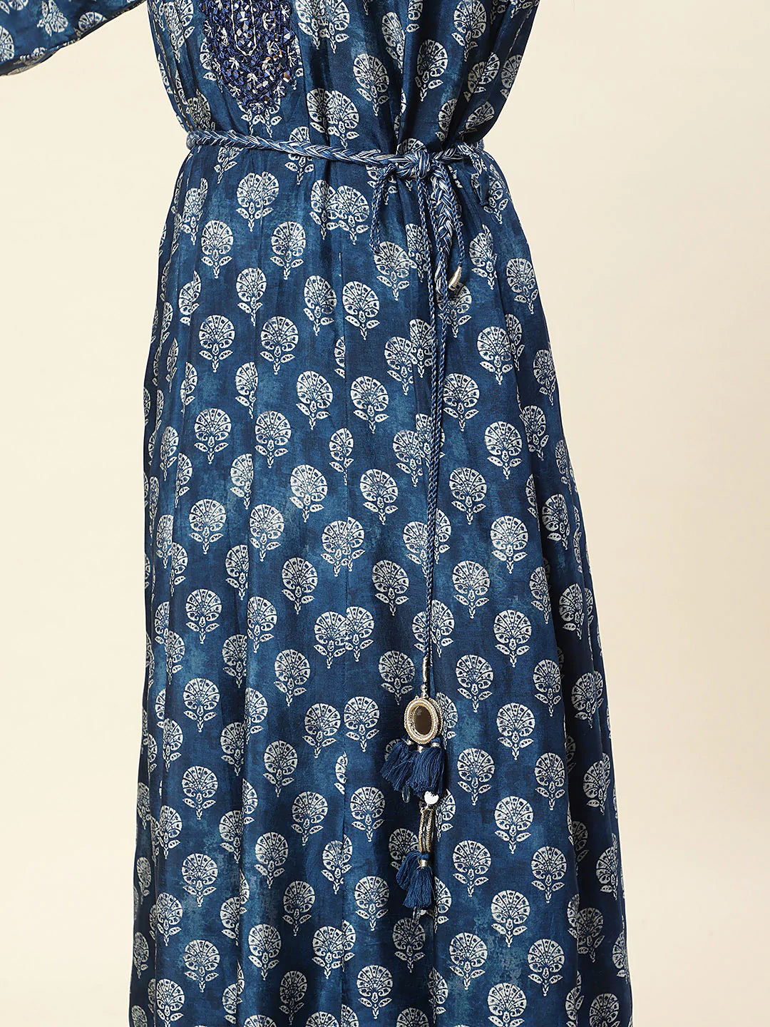 Floral Printed Handloom Anarkali Kirta