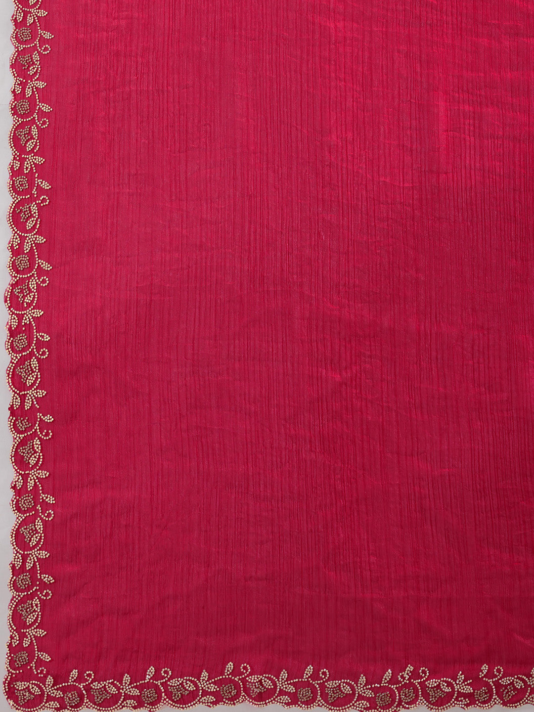 Embroidered Satin Saree