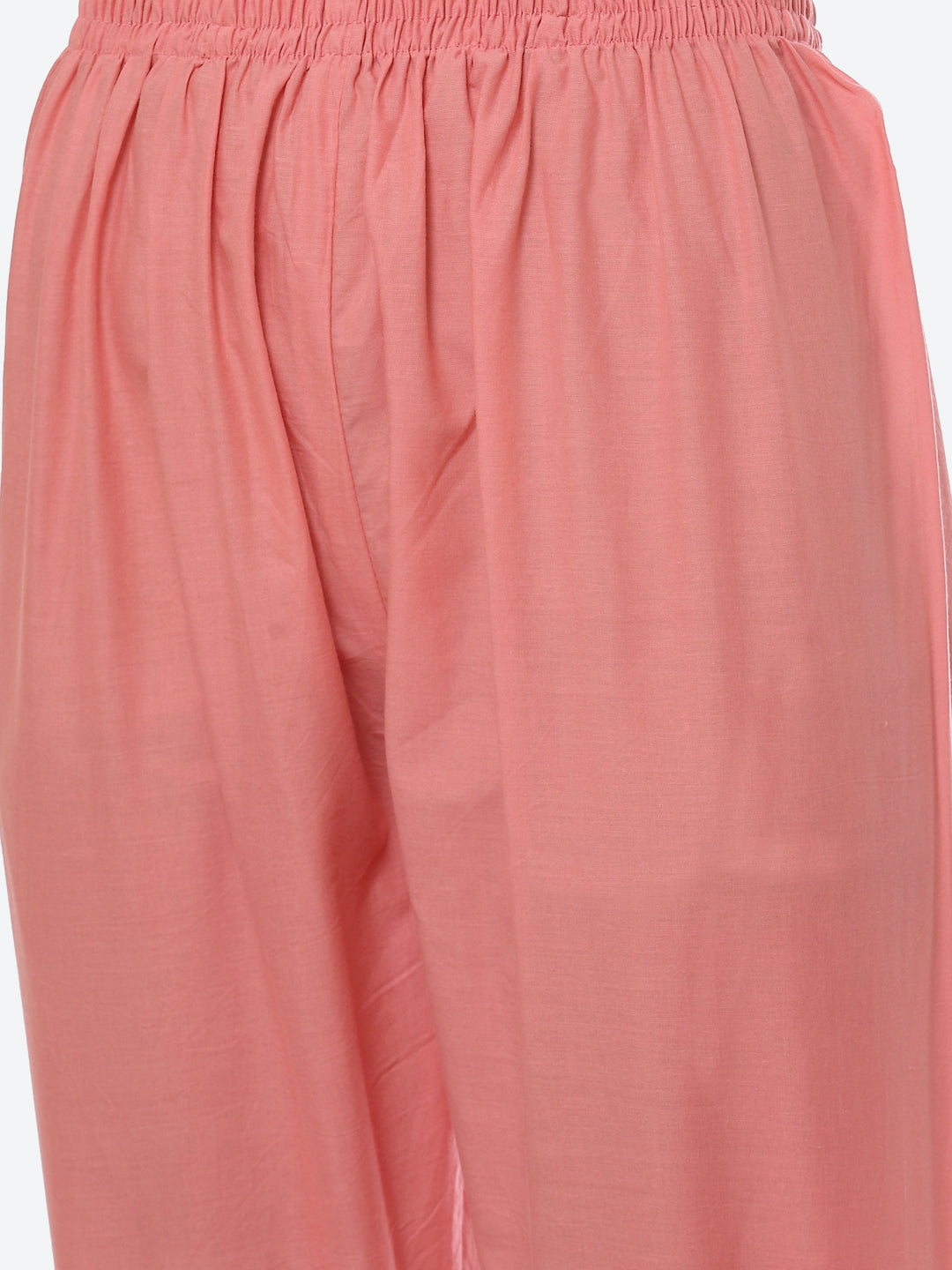 Mirror Work Printed Cotton Kurta With Pant