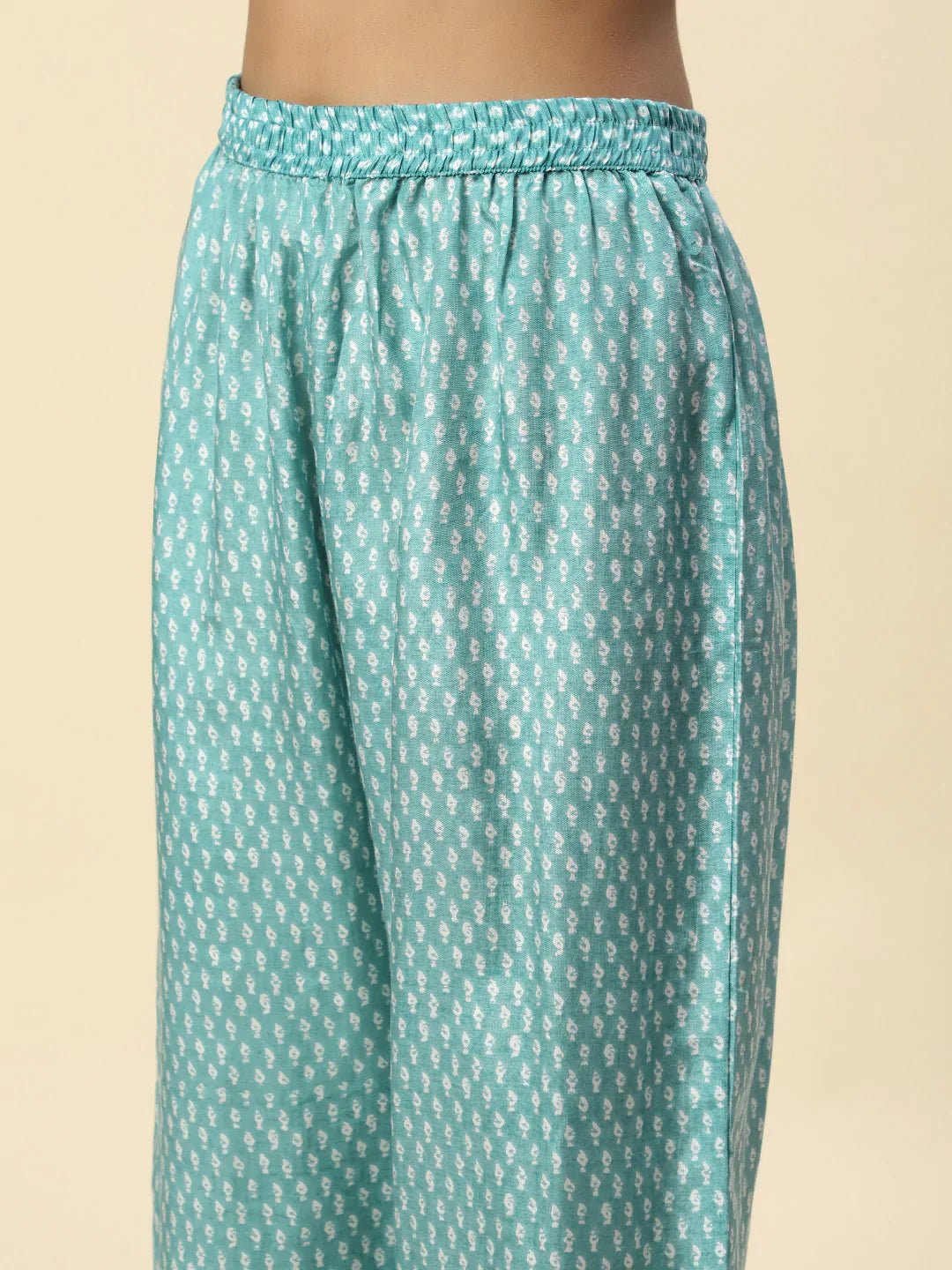 Floral Printed Muslin Kurta With Pants