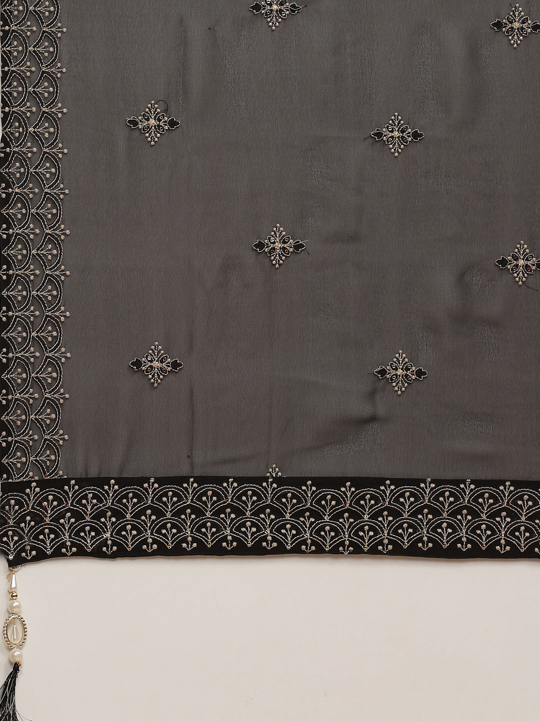 Resham Jaal Georgette Kurta With Churidar &amp; Dupatta