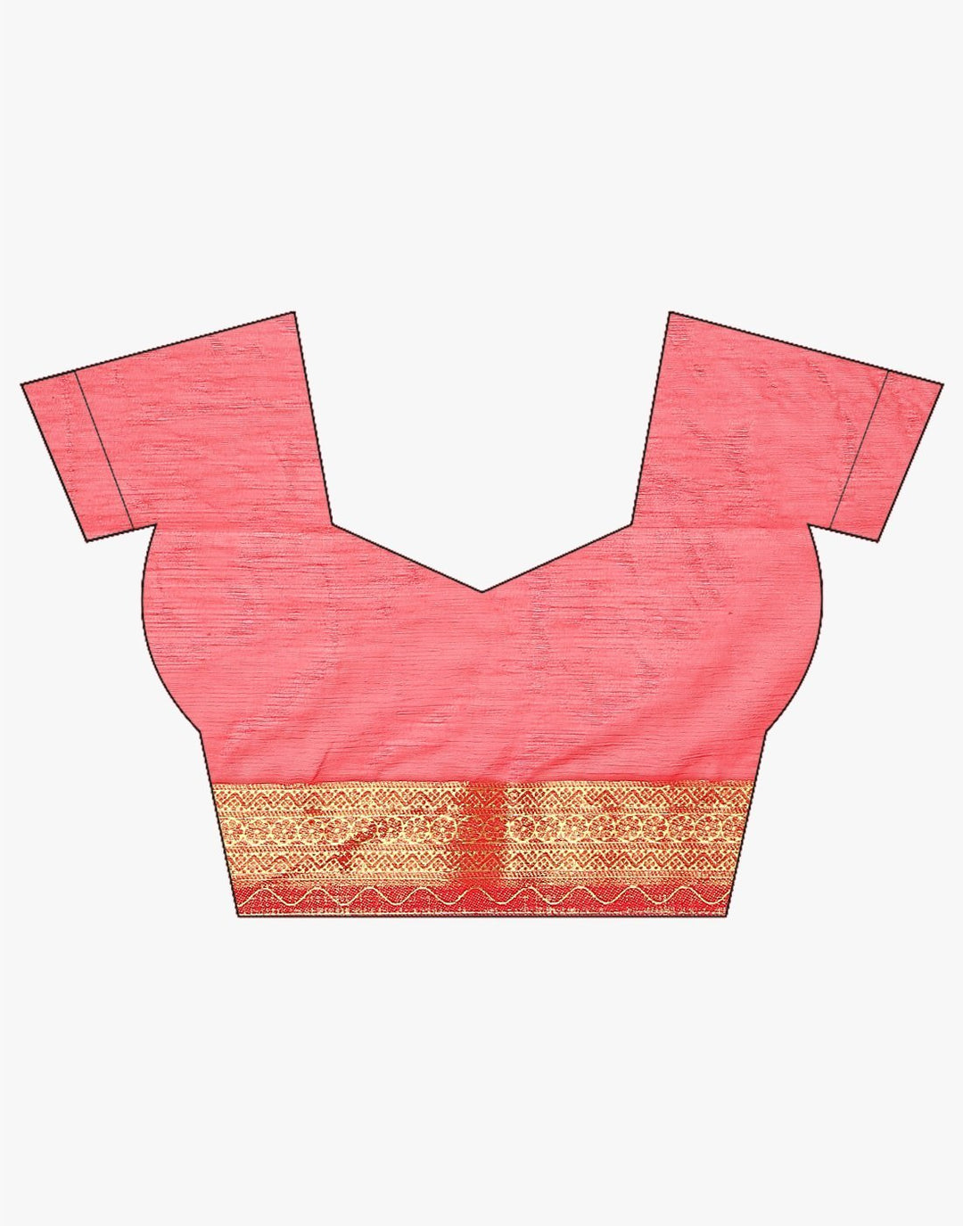 MBZ Meena Bazaar-Art Chiffon Saree with Border Booti