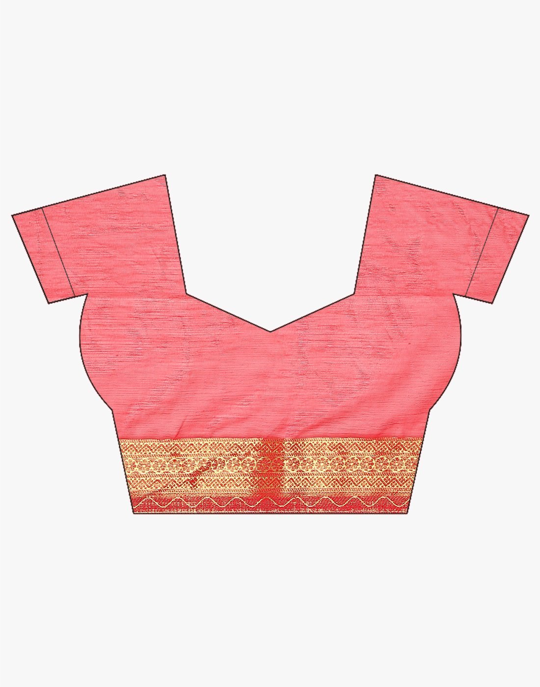 MBZ Meena Bazaar-Art Chiffon Saree with Border Booti