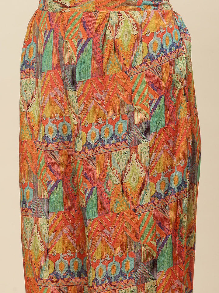 Printed Muslin Kurta With Pants