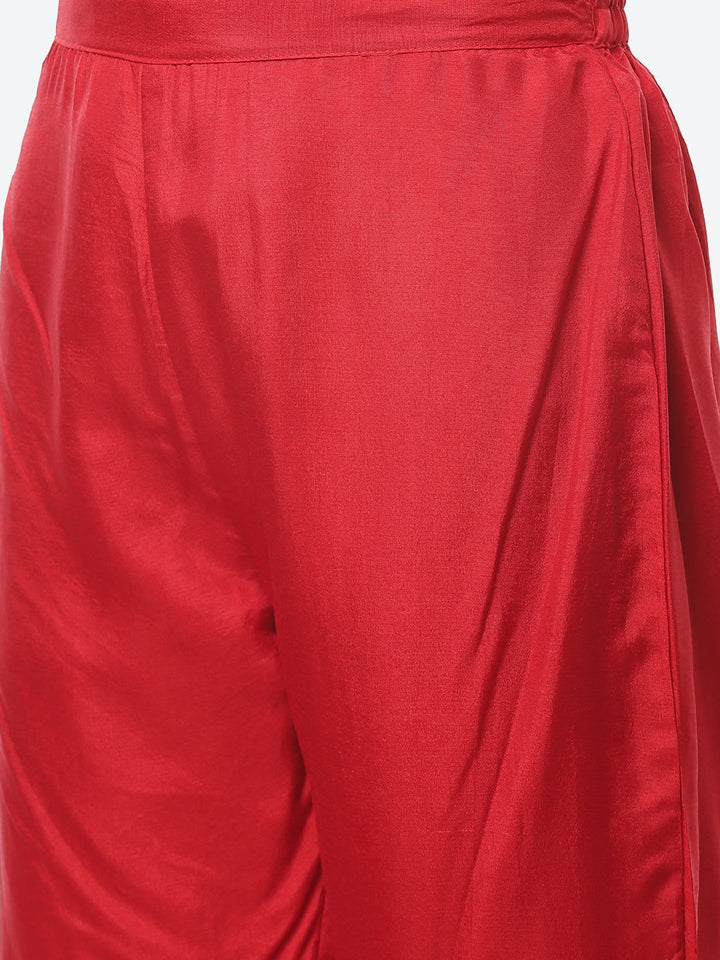 Gota Work Art Handloom Stitched Salwar Kameez With Chiffon Dupatta