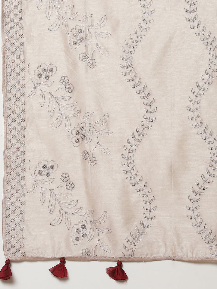 Booti Cotton Stitched Salwar Kameez With Chanderi Dupatta