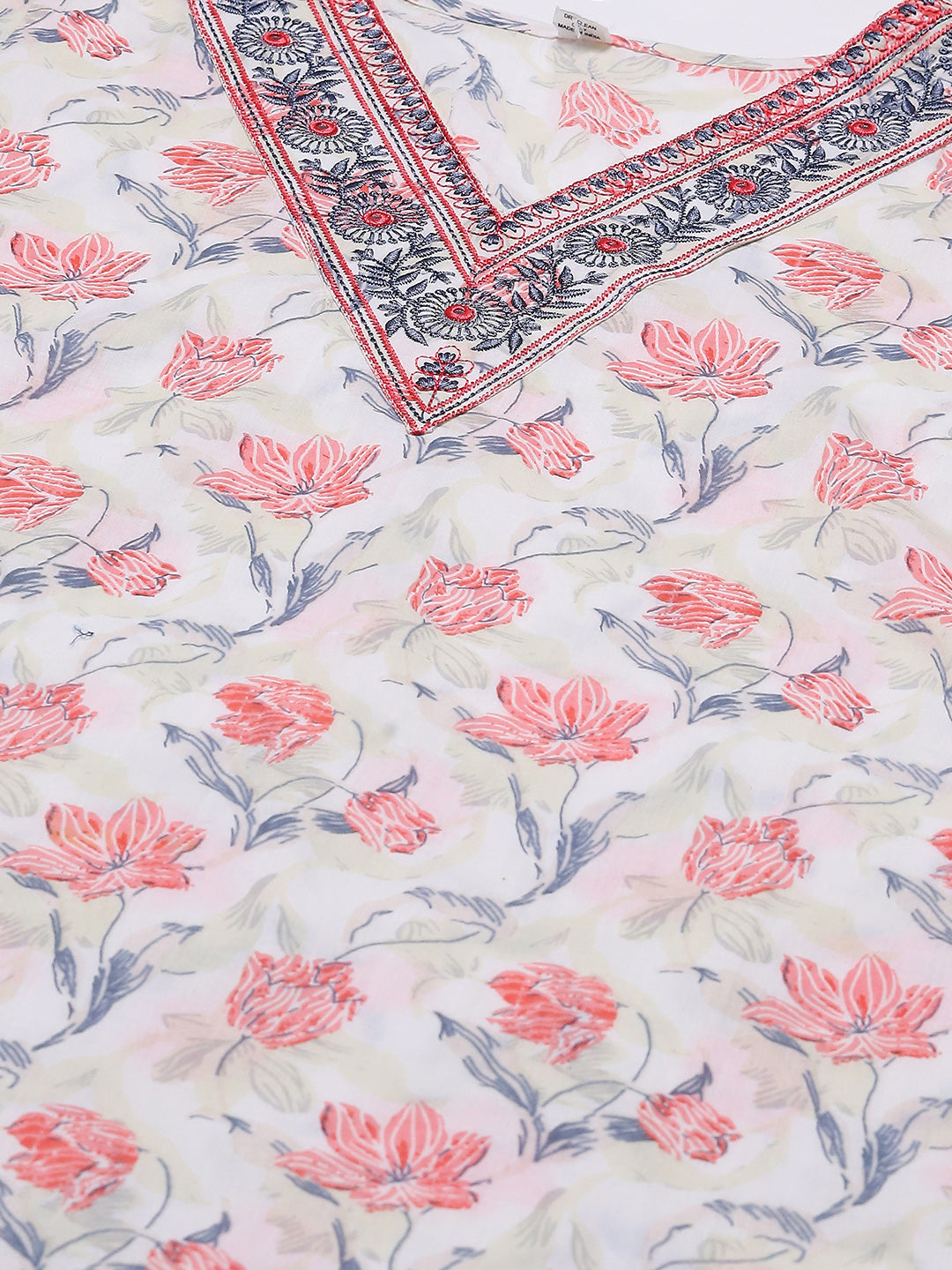 Printed Cotton Blend Kurta &amp; Pants