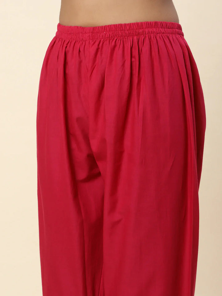 Gota Work Chanderi Kurta With Pants