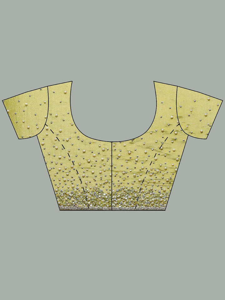 Stone Embroidered Tissue Saree