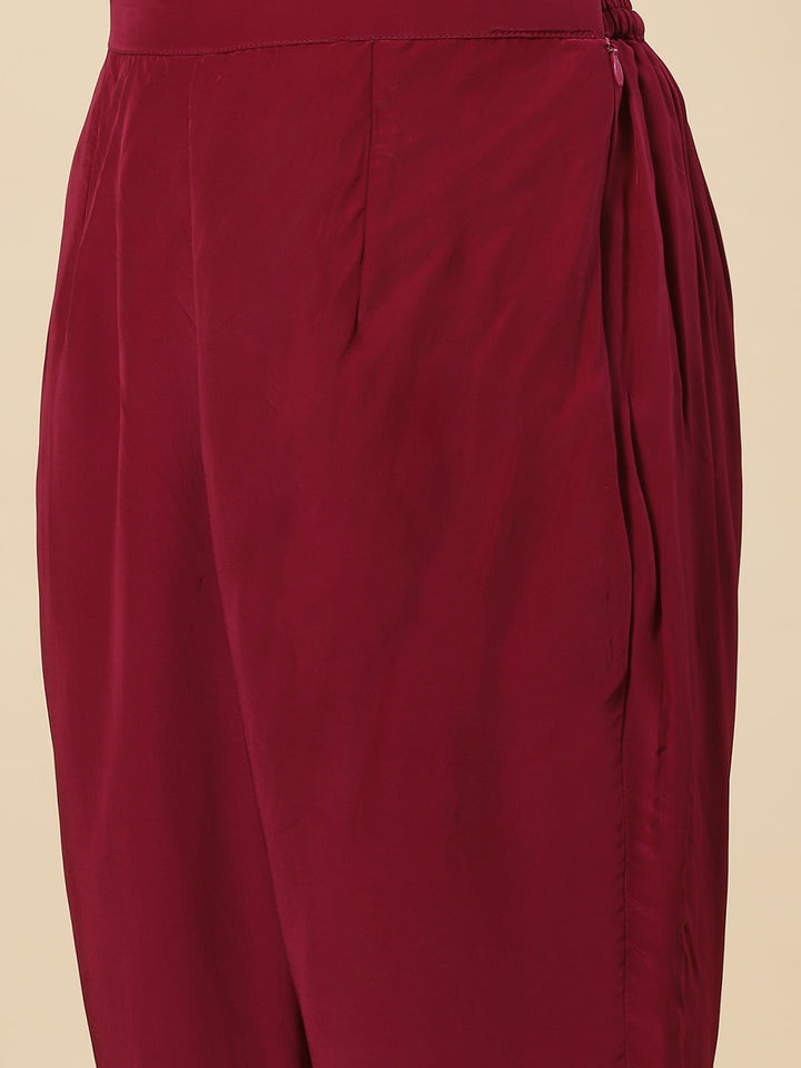 Sequin Embroidered Georgette Kaftan Kurta With Pants