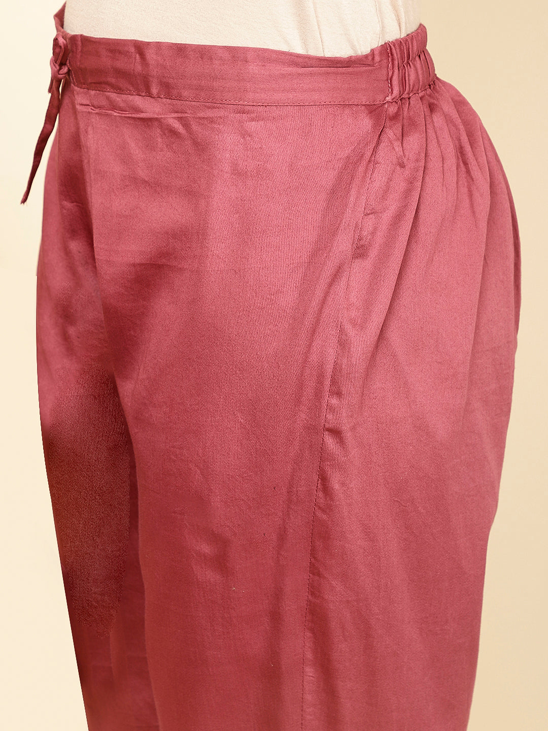 Embroidered Tussar Kurta With Pants &amp; Dupatta