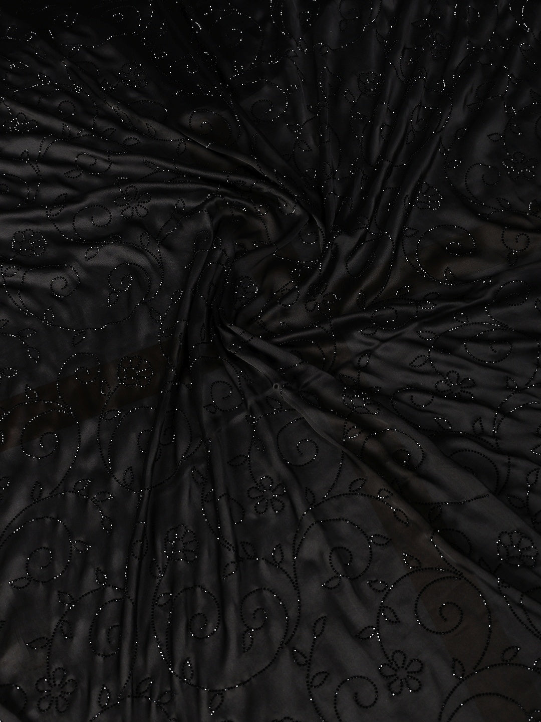 Embroidered Satin Saree