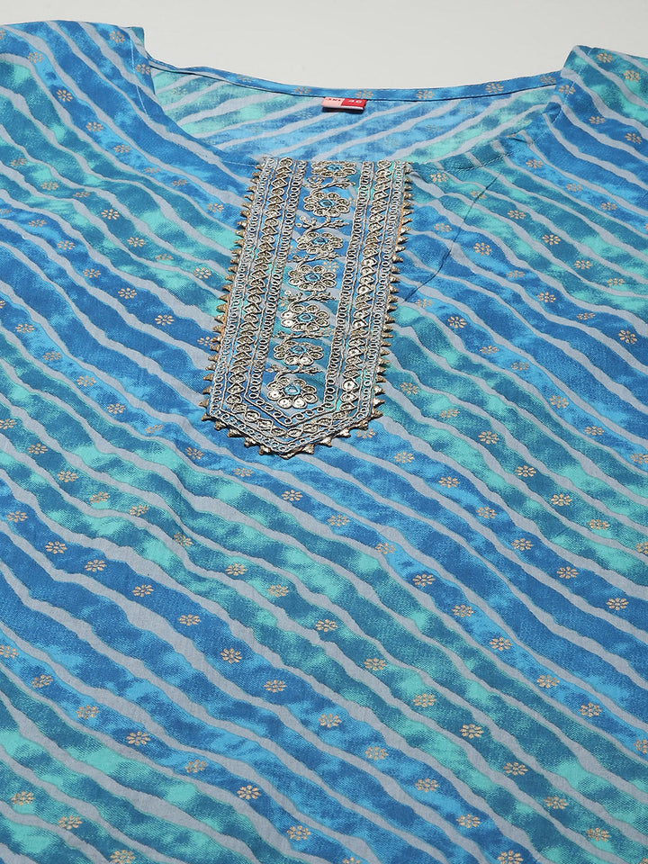 Leheriya Printed Cotton Kurta