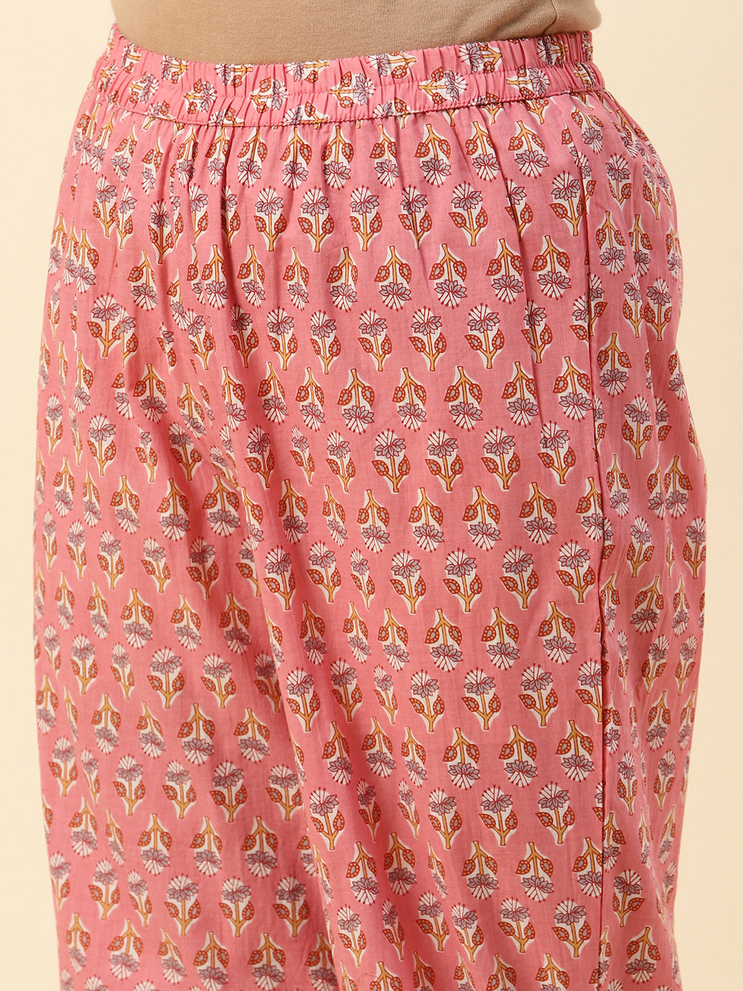 Printed Cotton Kurta With Pants